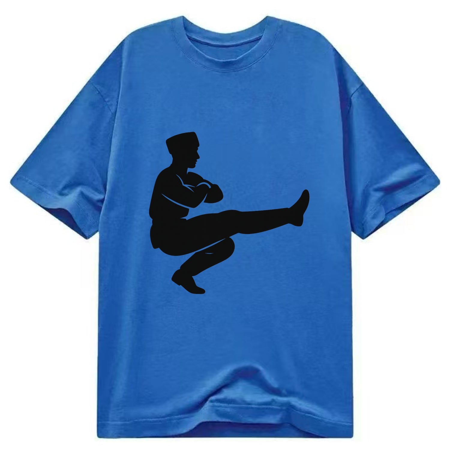 Russian Cossack dancer squat kick - Classic T-shirt - Blue