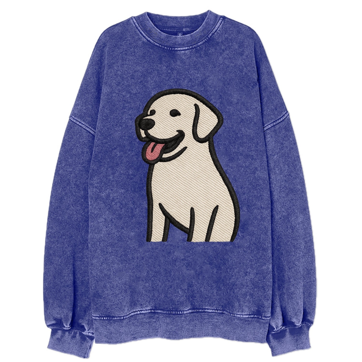 Labrador - Happy panting expression - Vi Vintage Sweatshirt - Blue