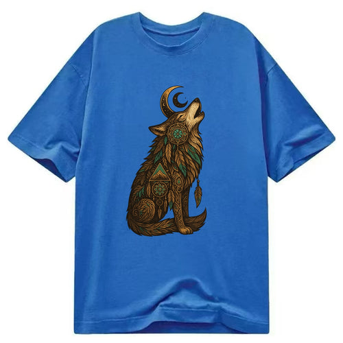 Celestial Moon Wolf  - Classic T-shirt