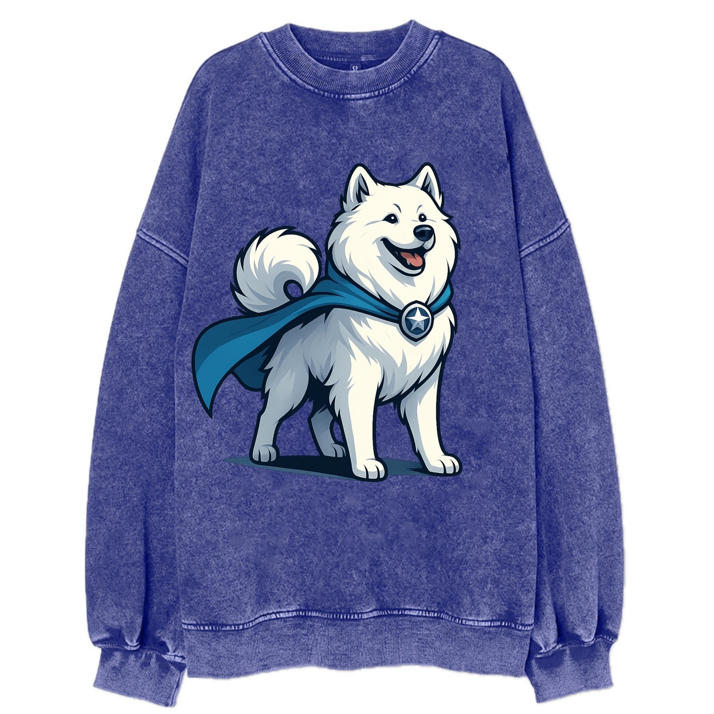 Samoyed Winter Hero  - Vintage Sweatshirt - Blue