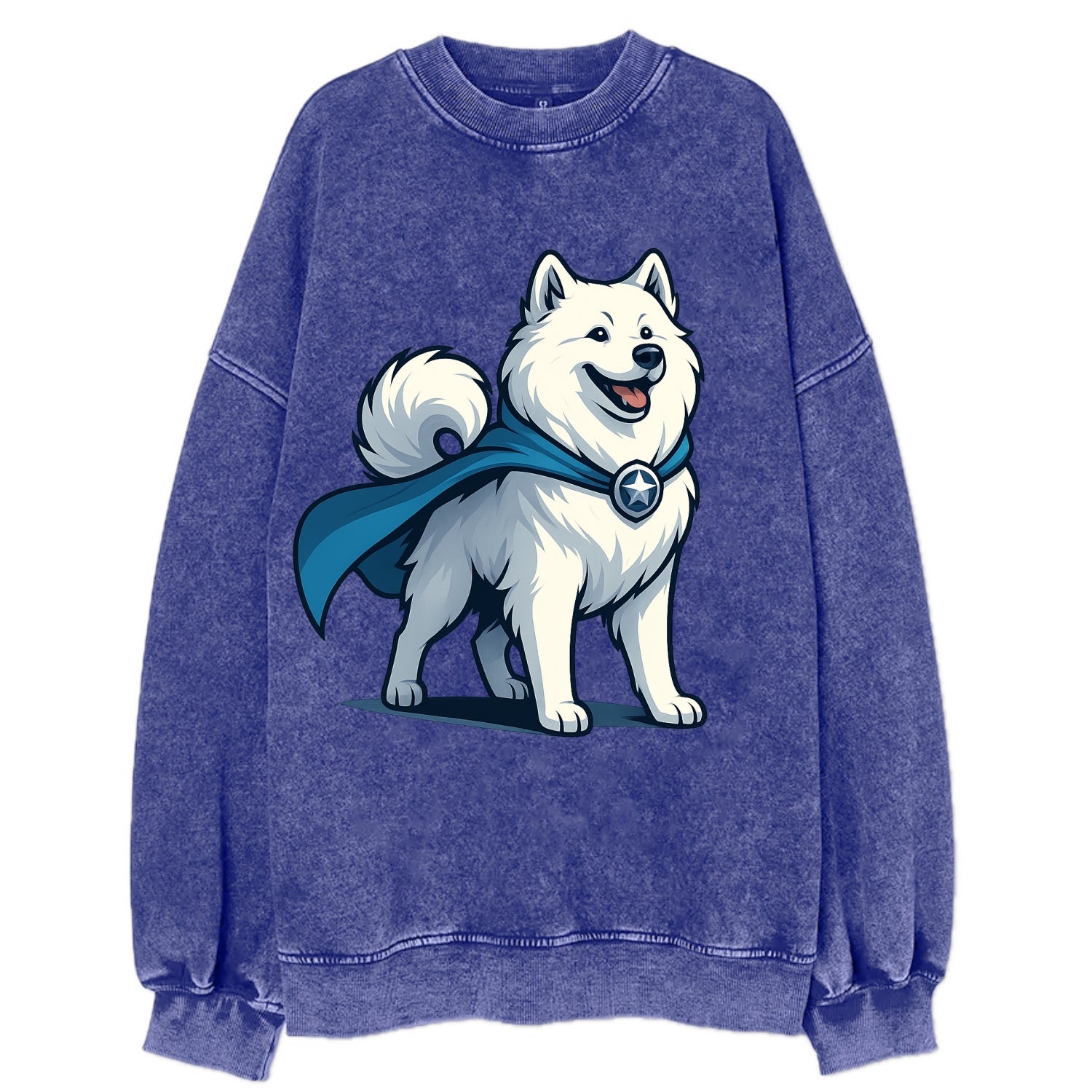 Samoyed Winter Hero  - Vintage Sweatshirt - Blue