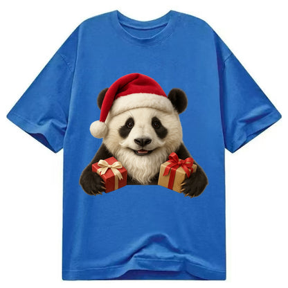 Santa Panda  - Classic T-shirt - Blue