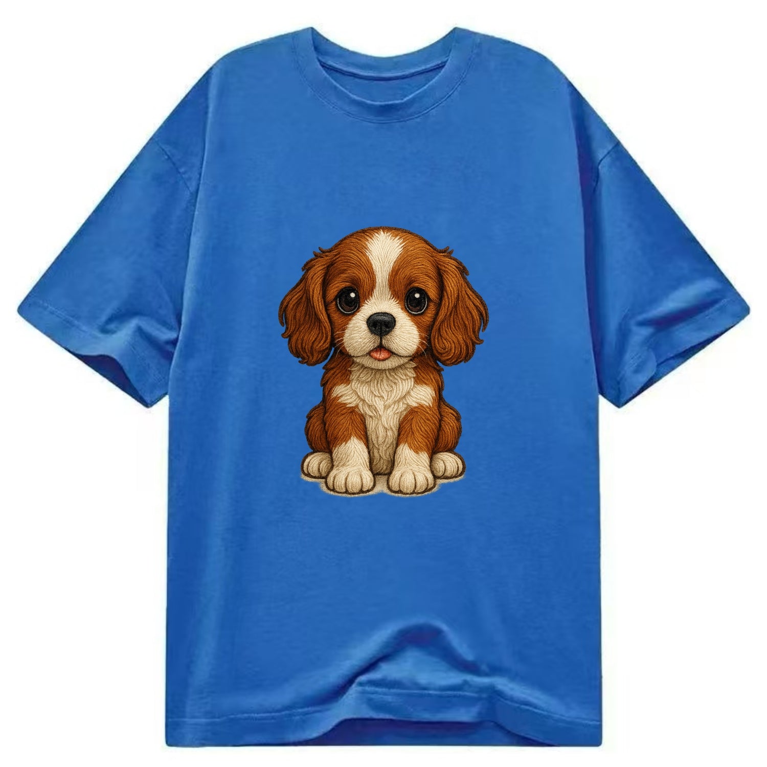 Baby Cavalier King Charles Spaniel Puppy - silky ears, gentle eyes, sweet - Classic T-shirt - Blue
