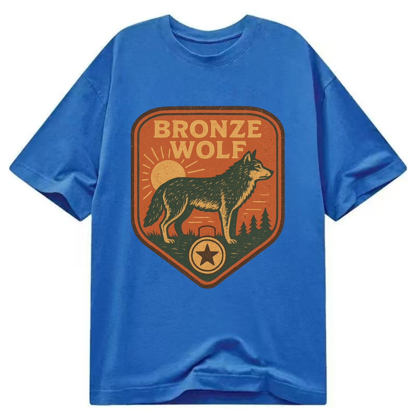 Bronze Wolf Medal  - Classic T-shirt - Blue