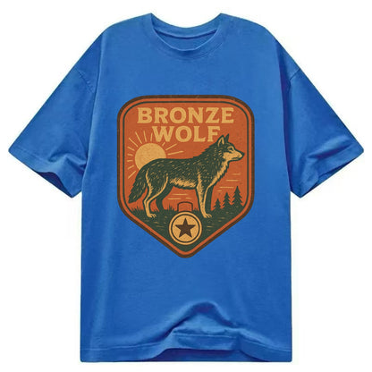 Bronze Wolf Medal  - Classic T-shirt - Blue