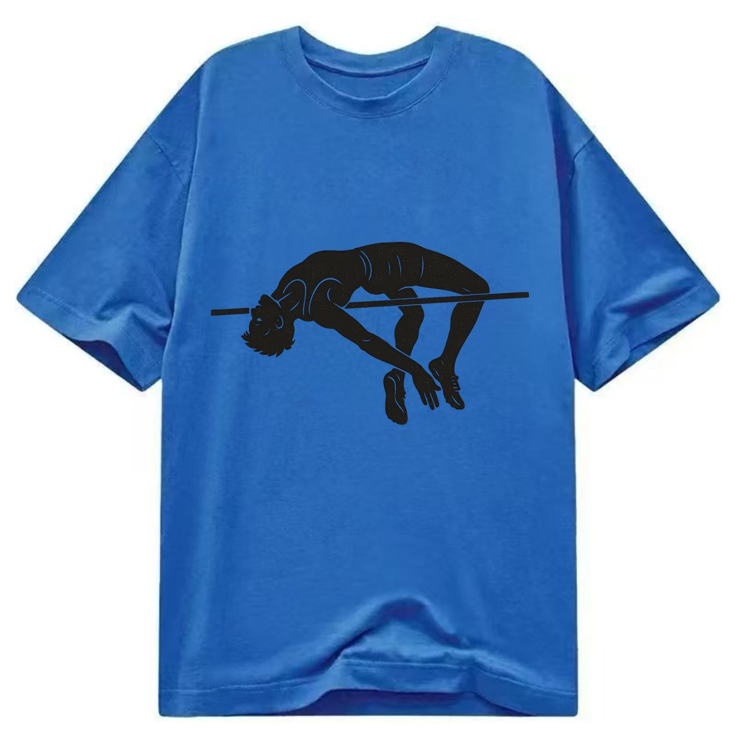 High jumper arching over bar - Classic T-shirt - Blue