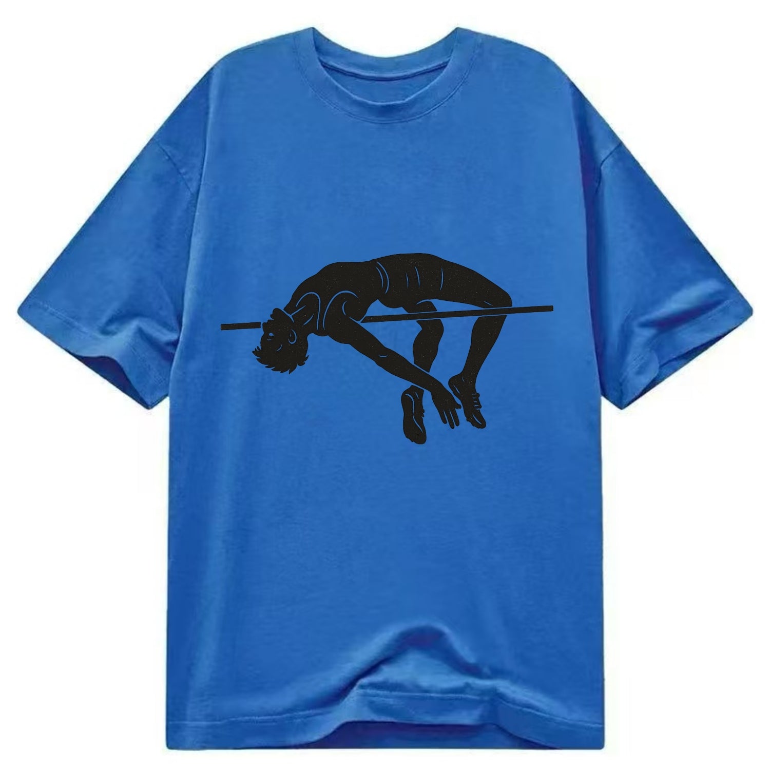 High jumper arching over bar - Classic T-shirt - Blue