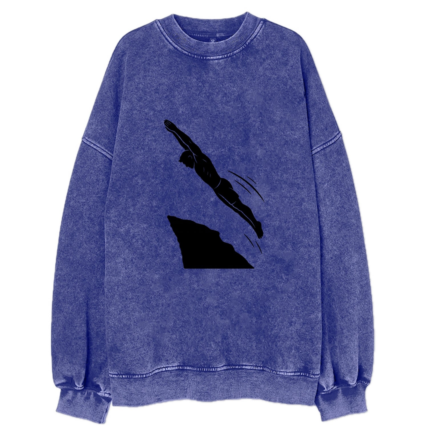 Cliff diver perfect form - Vintage Sweatshirt - Blue