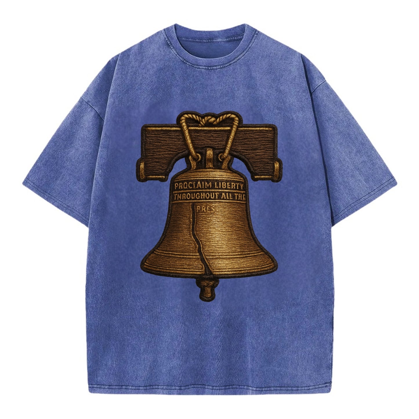 Liberty Bell  - Vintage T-shirt - Blue