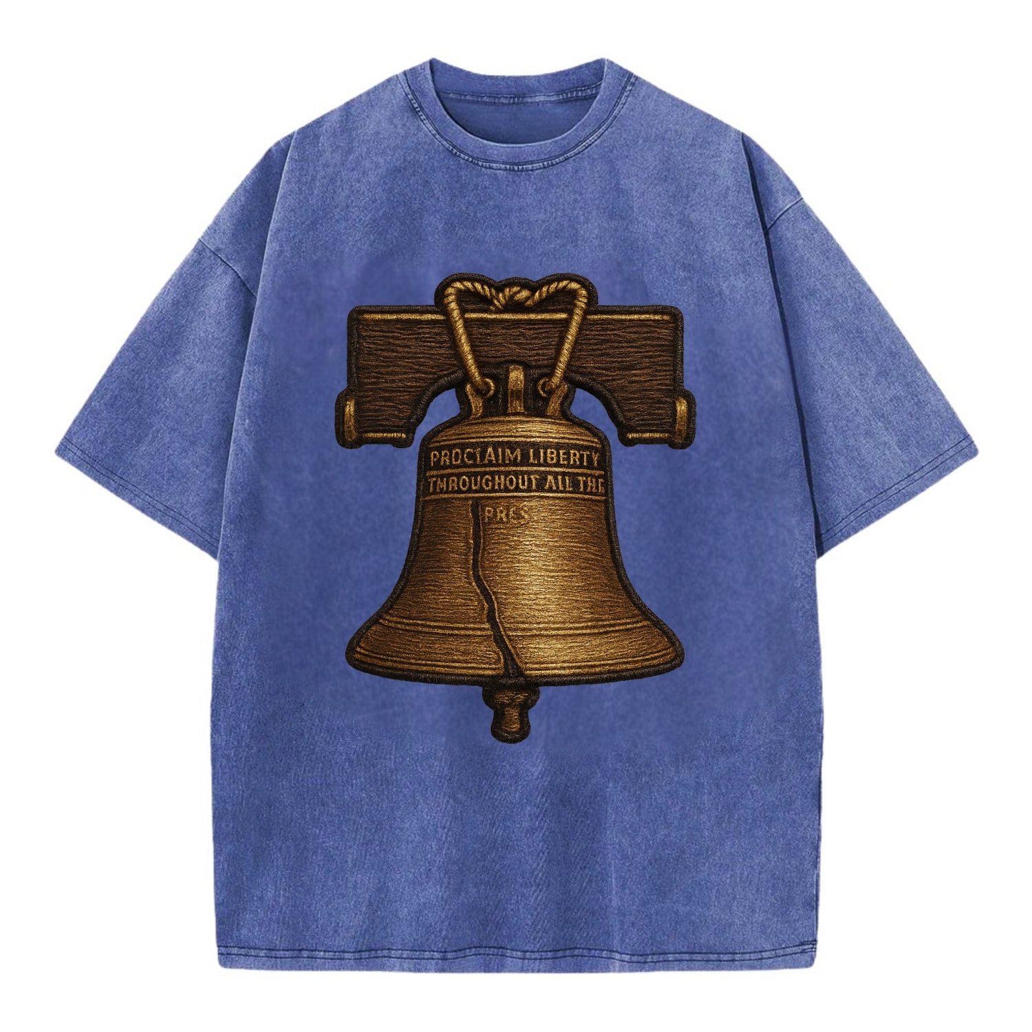 Liberty Bell  - Vintage T-shirt - Blue