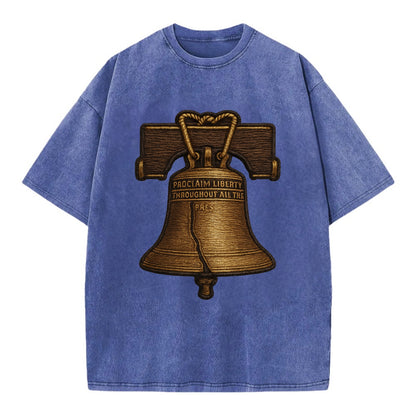 Liberty Bell  - Vintage T-shirt - Blue