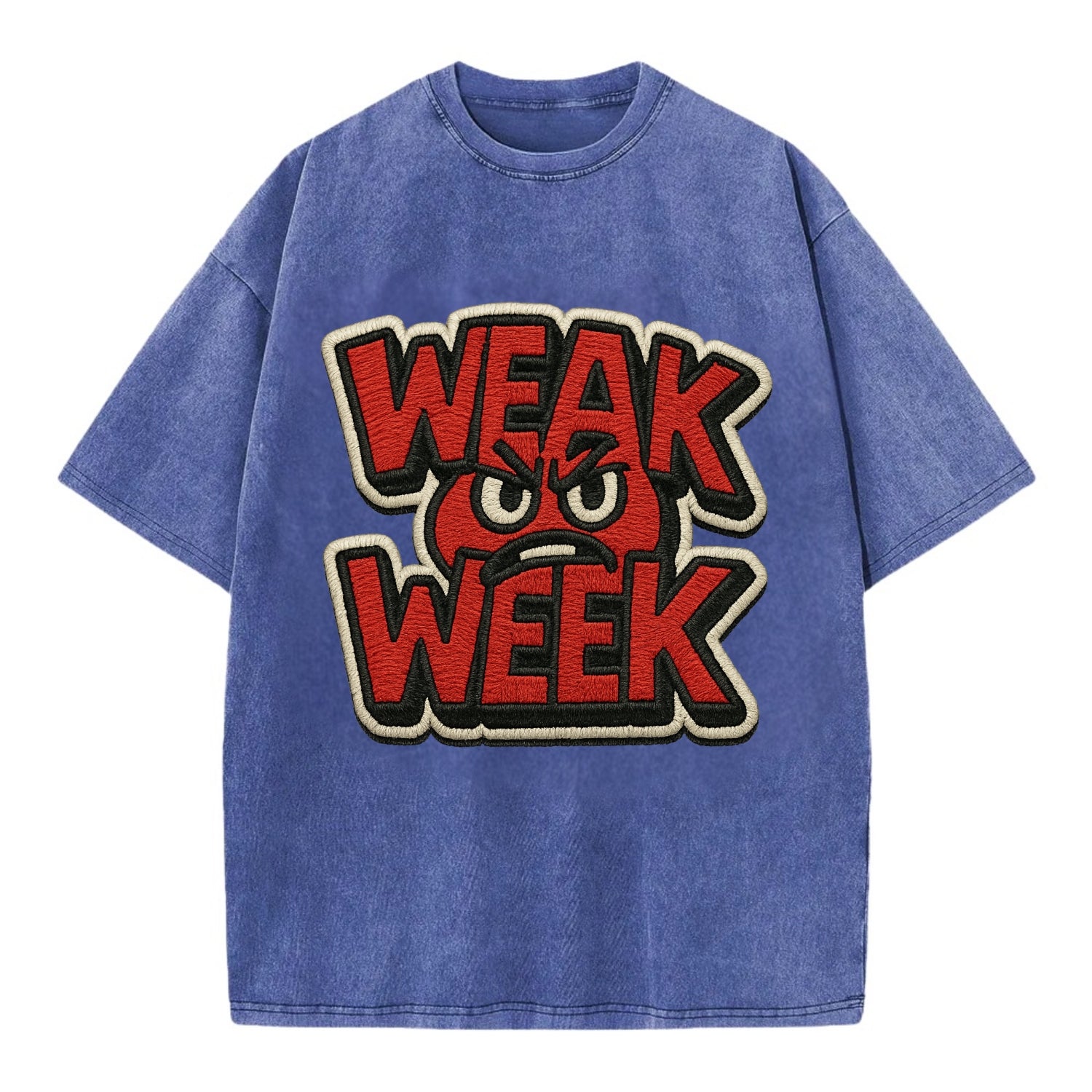 WEAK;WEEK WARRIOR Monday Blue Cap - Vintage T-shirt - Blue
