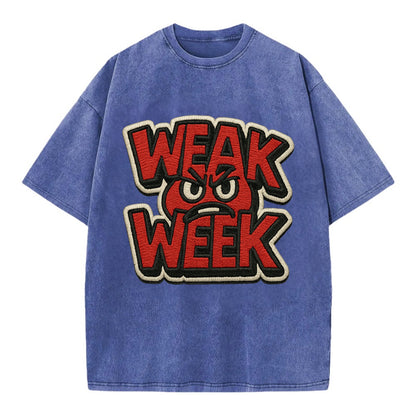 WEAK;WEEK WARRIOR Monday Blue Cap - Vintage T-shirt - Blue