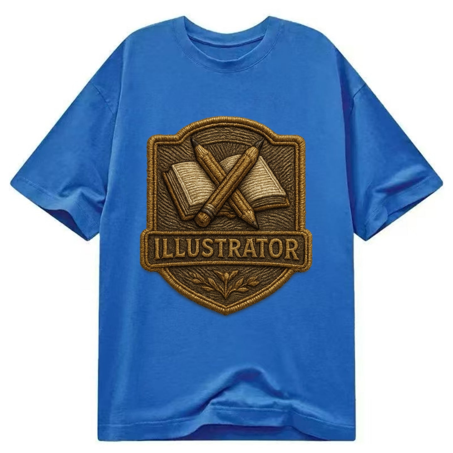 Pencils and sketchbook - illustrator badge - Classic T-shirt - Blue