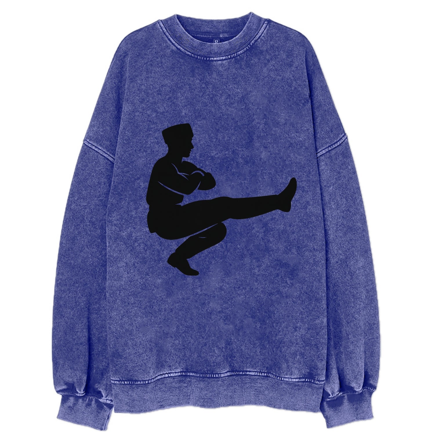 Russian Cossack dancer squat kick - Vintage Sweatshirt - Blue