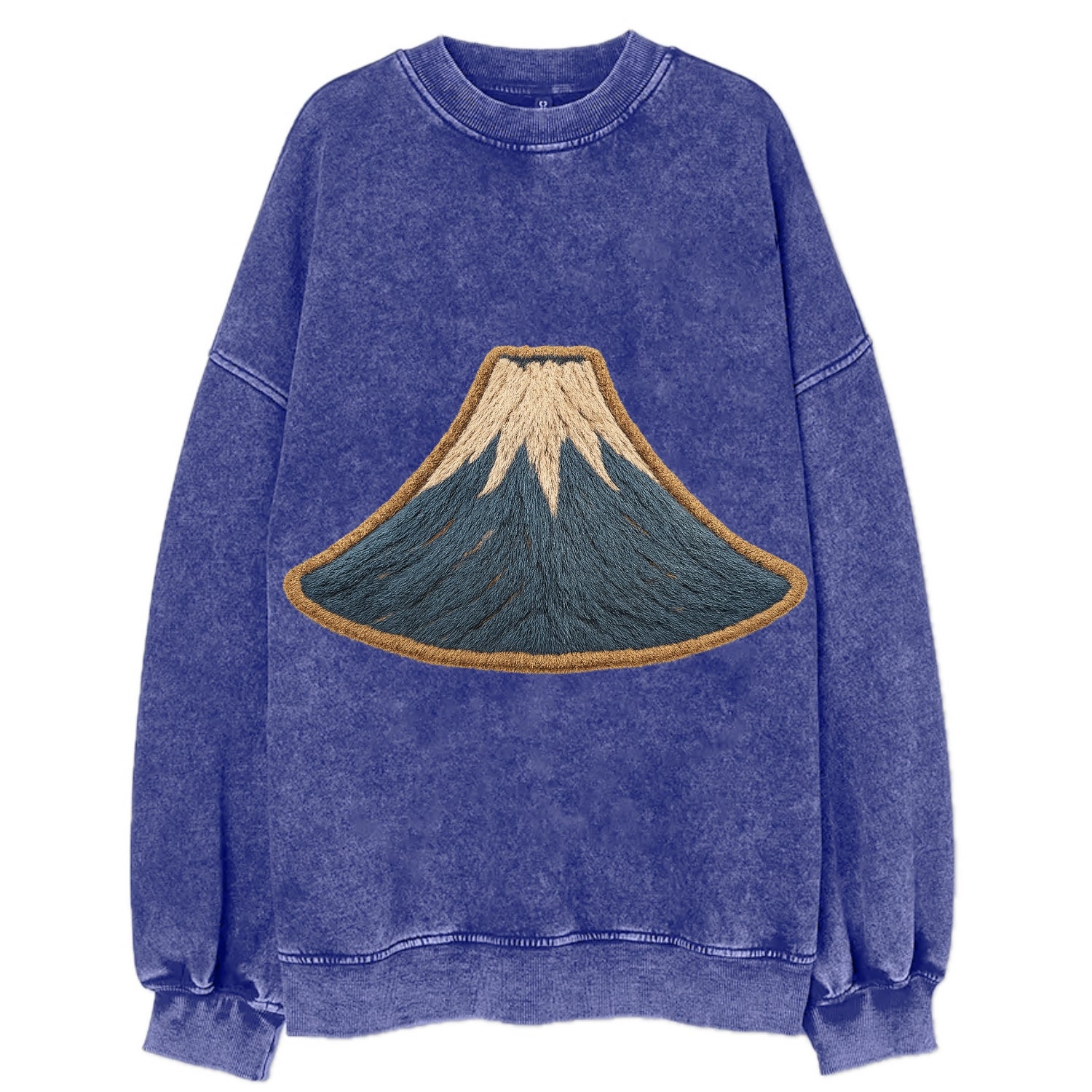 Sacred Mountain  - Vintage Sweatshirt - Blue