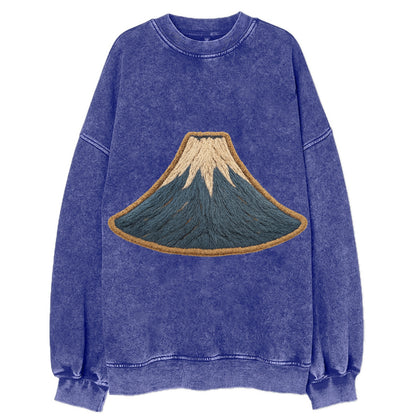 Sacred Mountain  - Vintage Sweatshirt - Blue