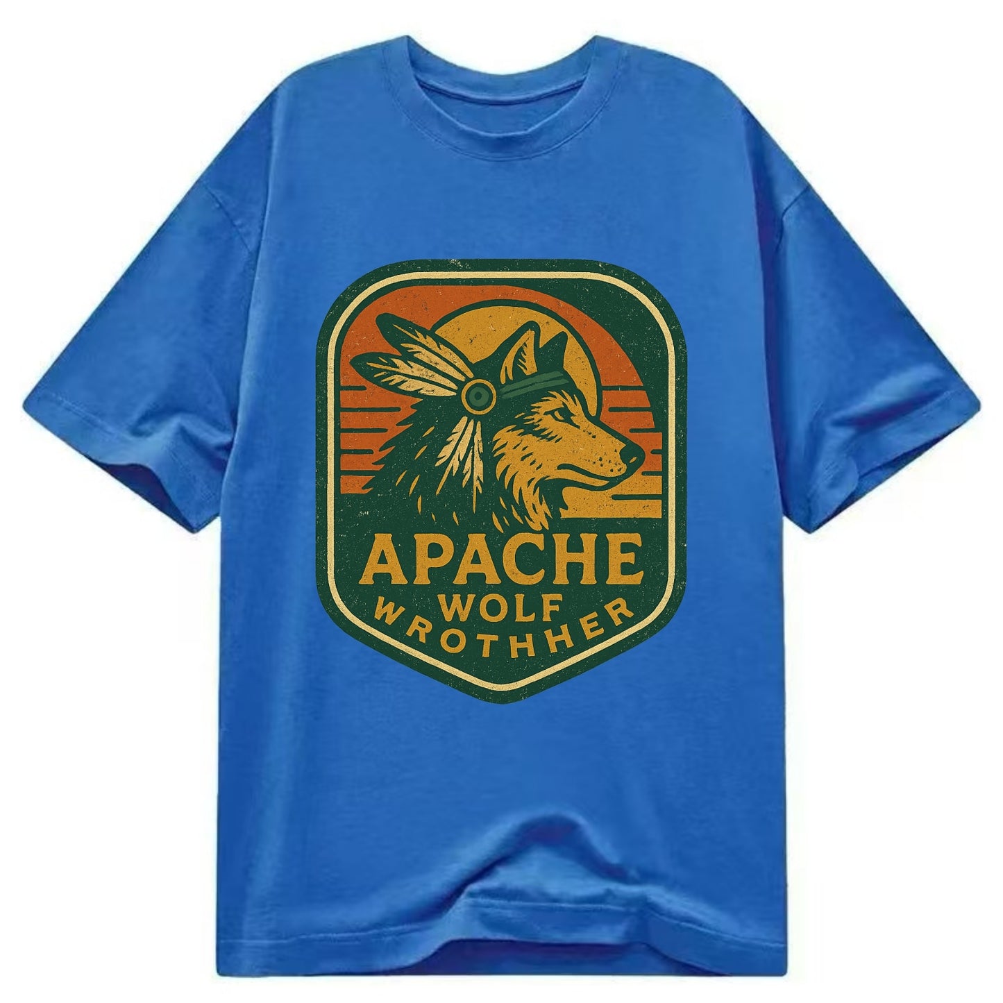 Apache Wolf Brother  - Classic T-shirt - Blue