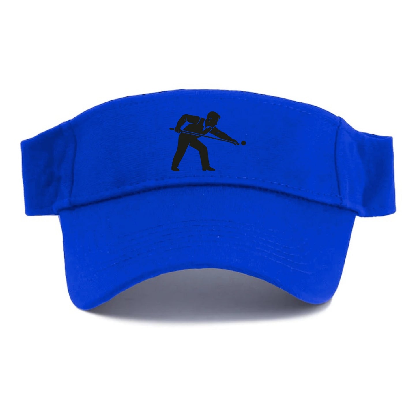 Pool player lining up shot - Visor - Blue