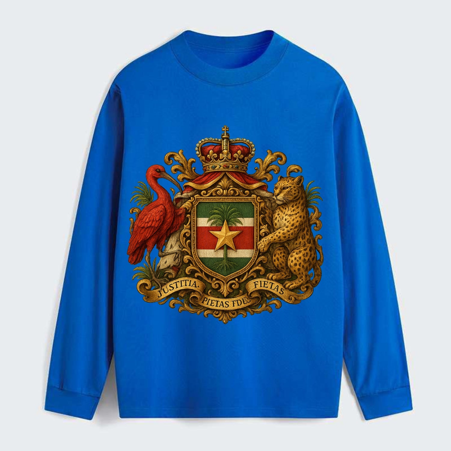 Suriname Star Emblem  - Classic Long Sleeve Shirt - Blue