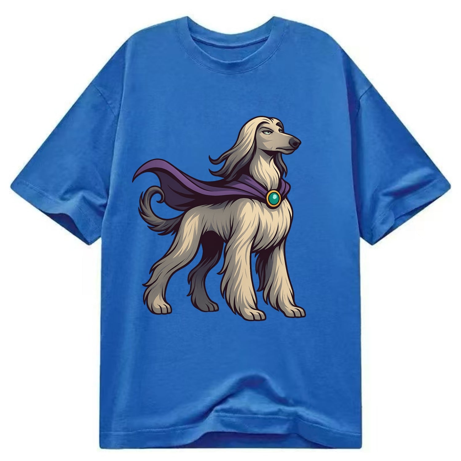Afghan Hound Mystic Hero  - Classic T-shirt - Blue
