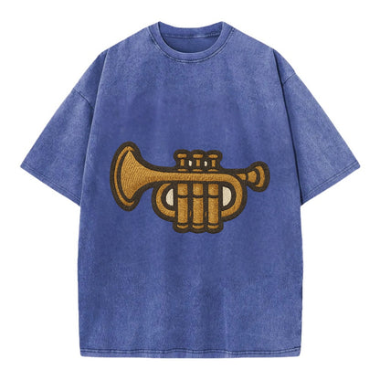 Trumpet  - Vintage T-shirt - Blue