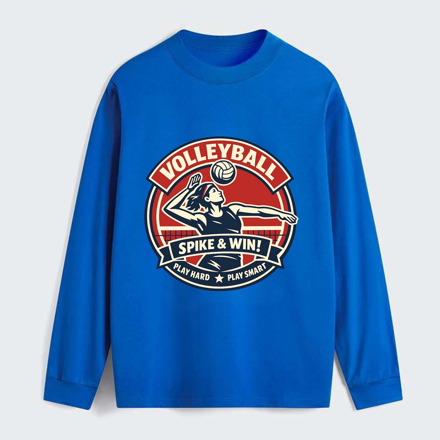 Dynamic Spike Emblem - Classic Long Sleeve Shirt - Blue