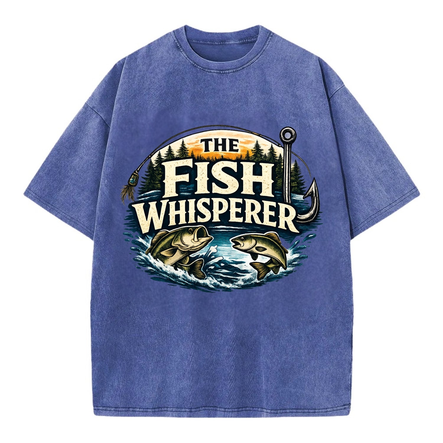 The Fish Whisperer - Vintage T-shirt - Blue