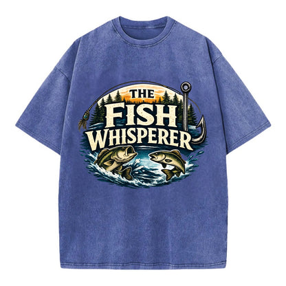 The Fish Whisperer - Vintage T-shirt - Blue