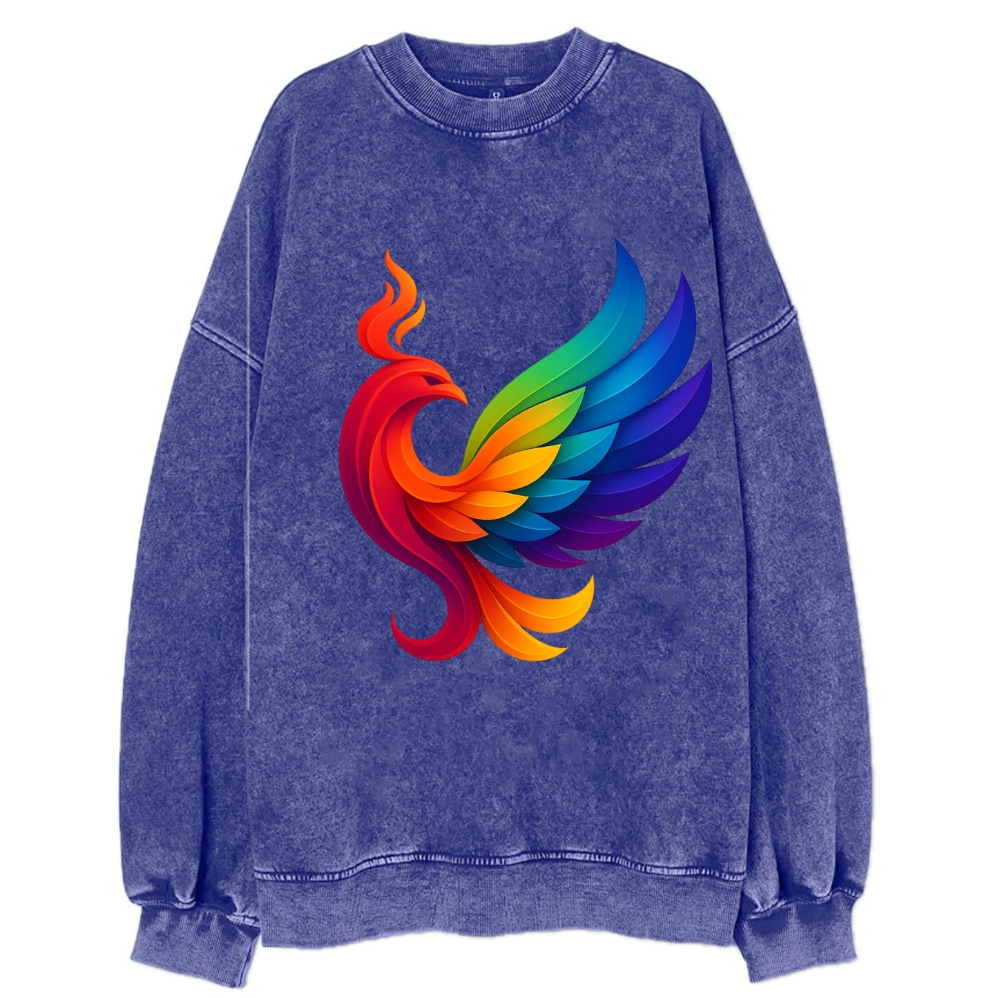 Liberation Bird - Phoenix with each feat - Vintage Sweatshirt - Blue