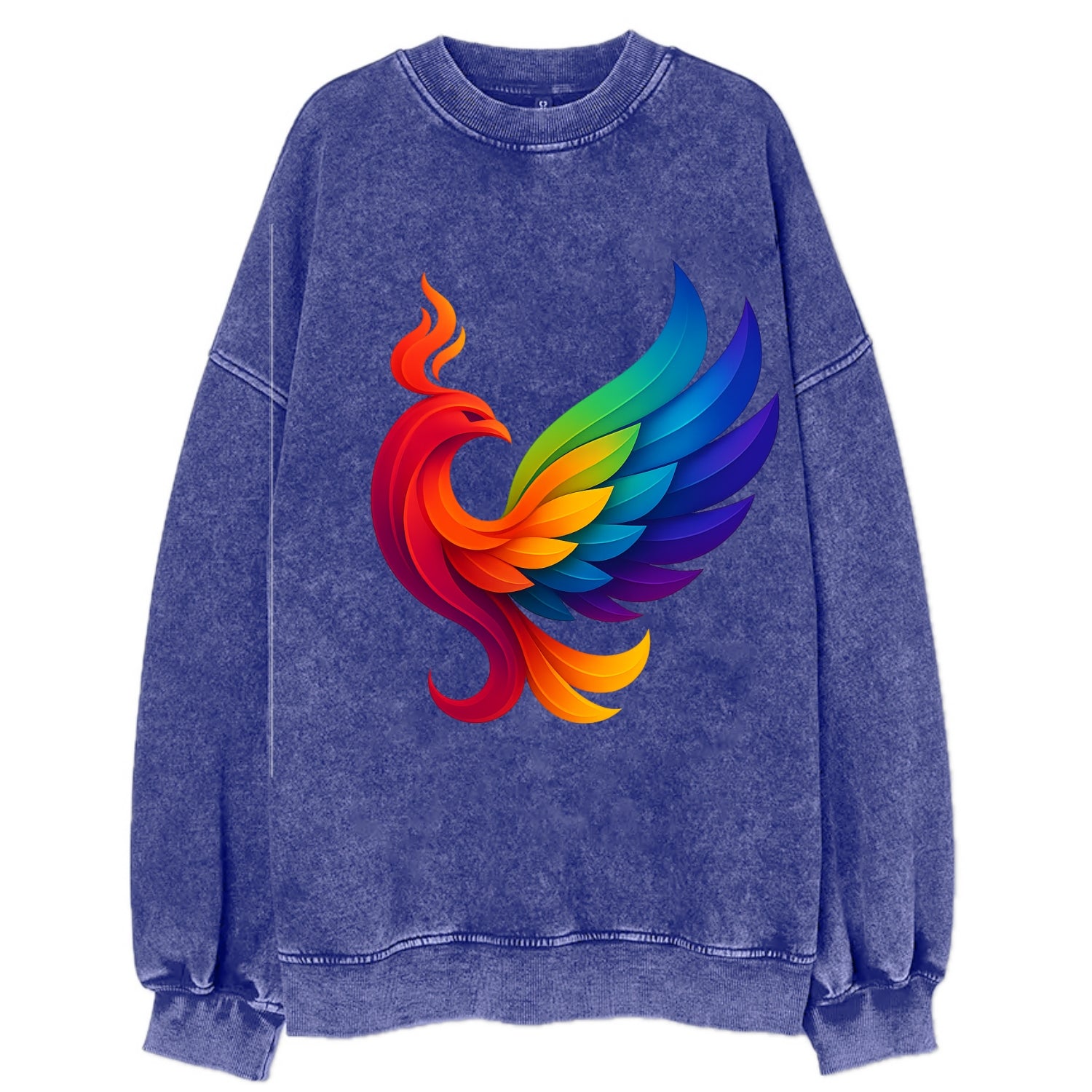 Liberation Bird - Phoenix with each feat - Vintage Sweatshirt - Blue
