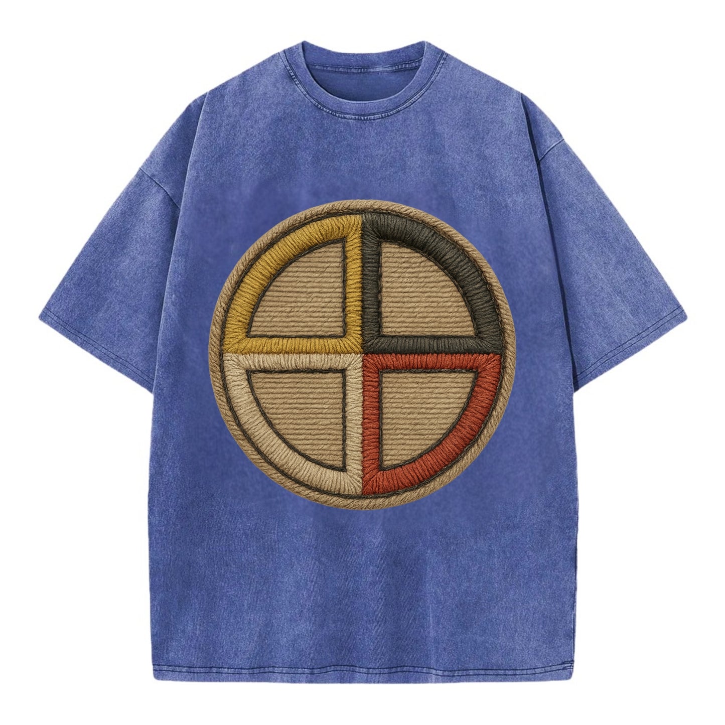 Medicine Wheel  - Vintage T-shirt - Blue