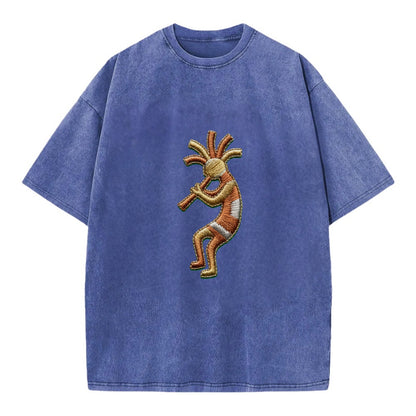 Kokopelli - Vintage T-shirt - Blue