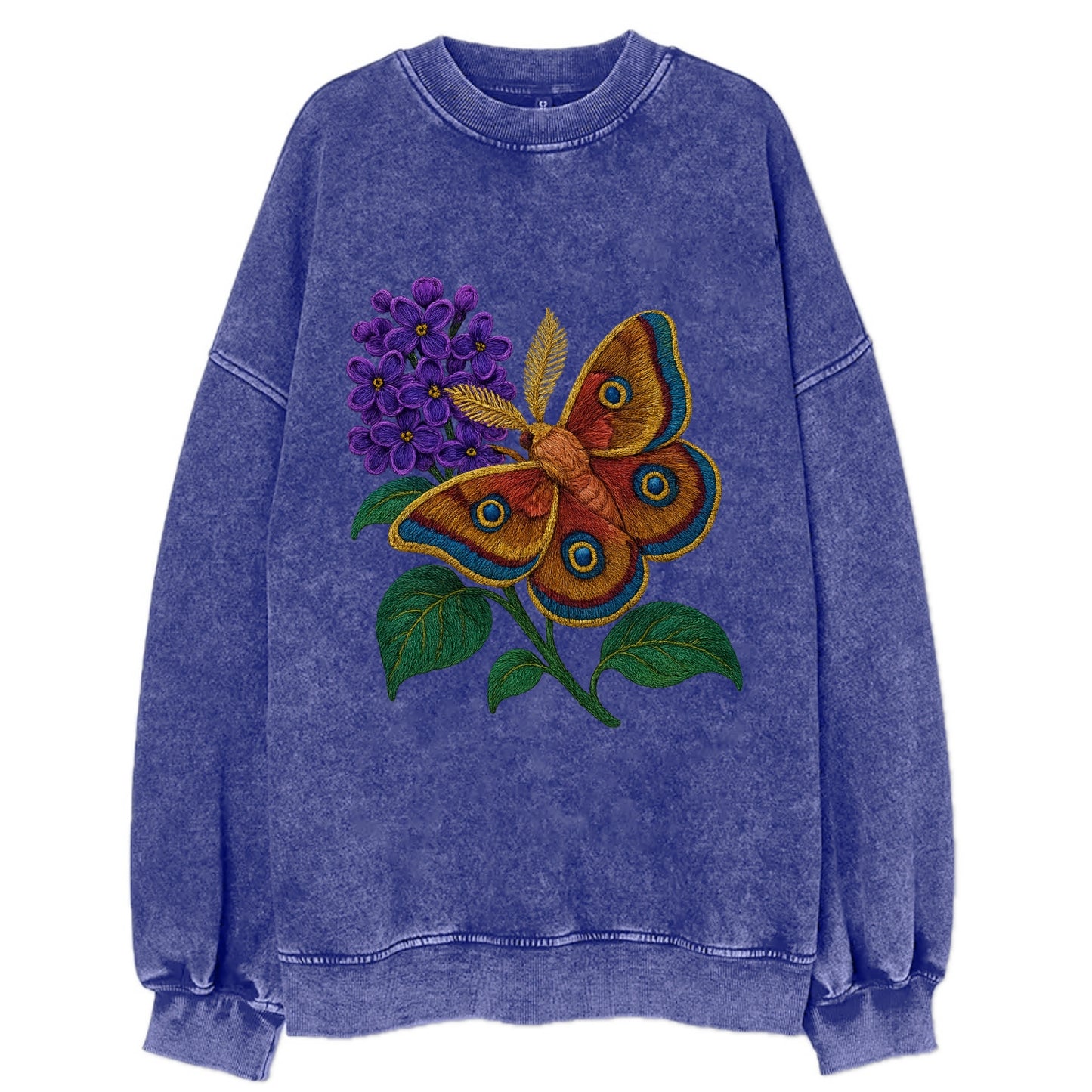 Polyphemus Moth - Vintage Sweatshirt - Blue