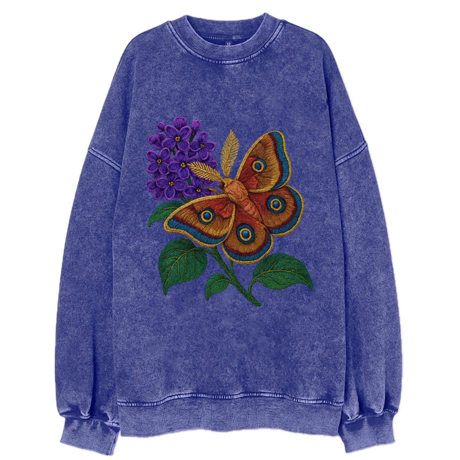 Polyphemus Moth - Vintage Sweatshirt - Blue