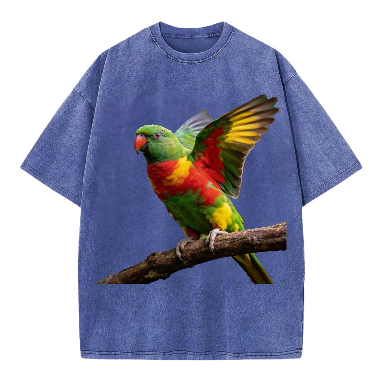Parrot - Vintage T-shirt - Blue