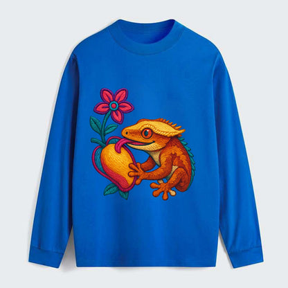 Crested Gecko - Classic Long Sleeve Shirt - Blue