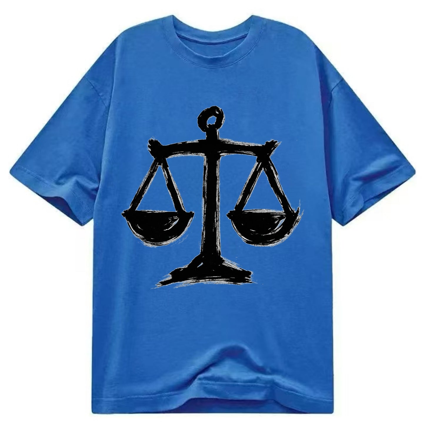 Scales of justice - equality and fairness bold ink style - Classic T-shirt - Blue