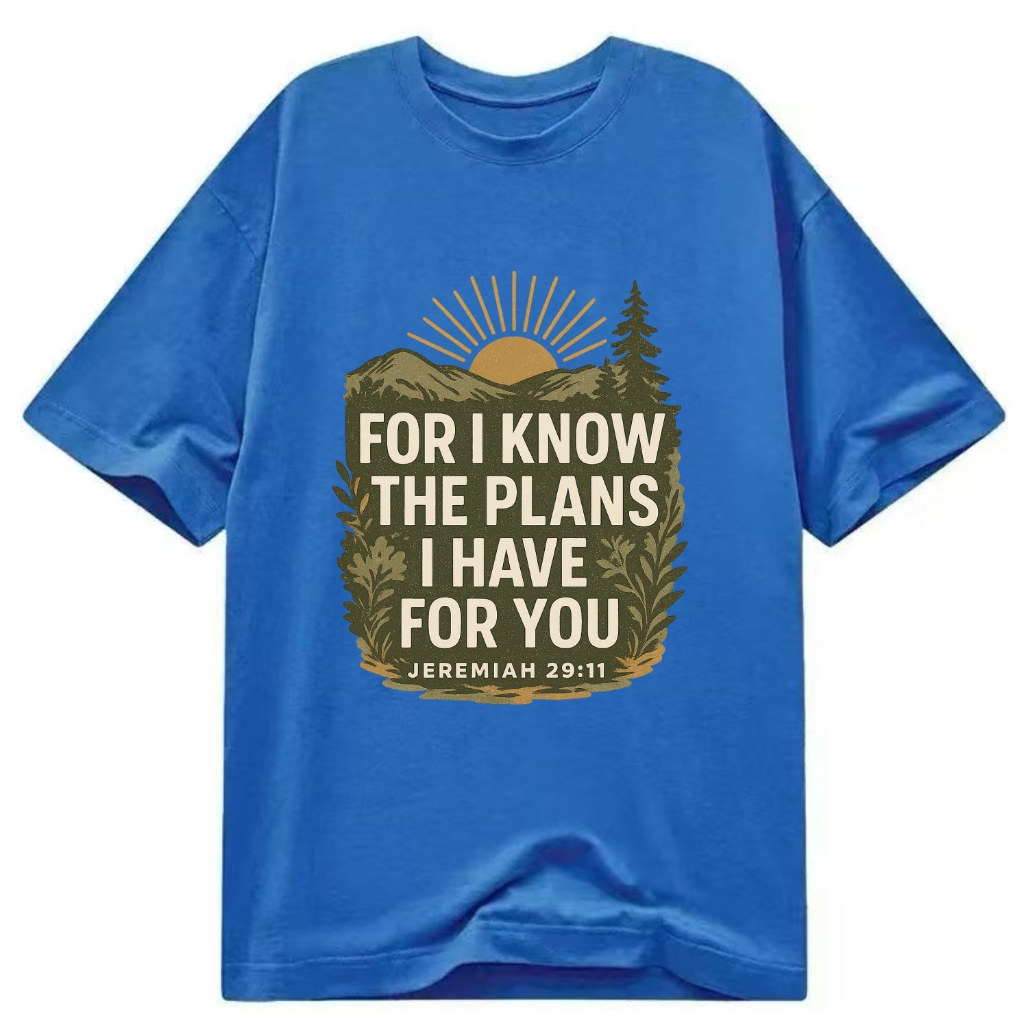 Jeremiah 29:11 Sunrise - Classic T-shirt - Blue