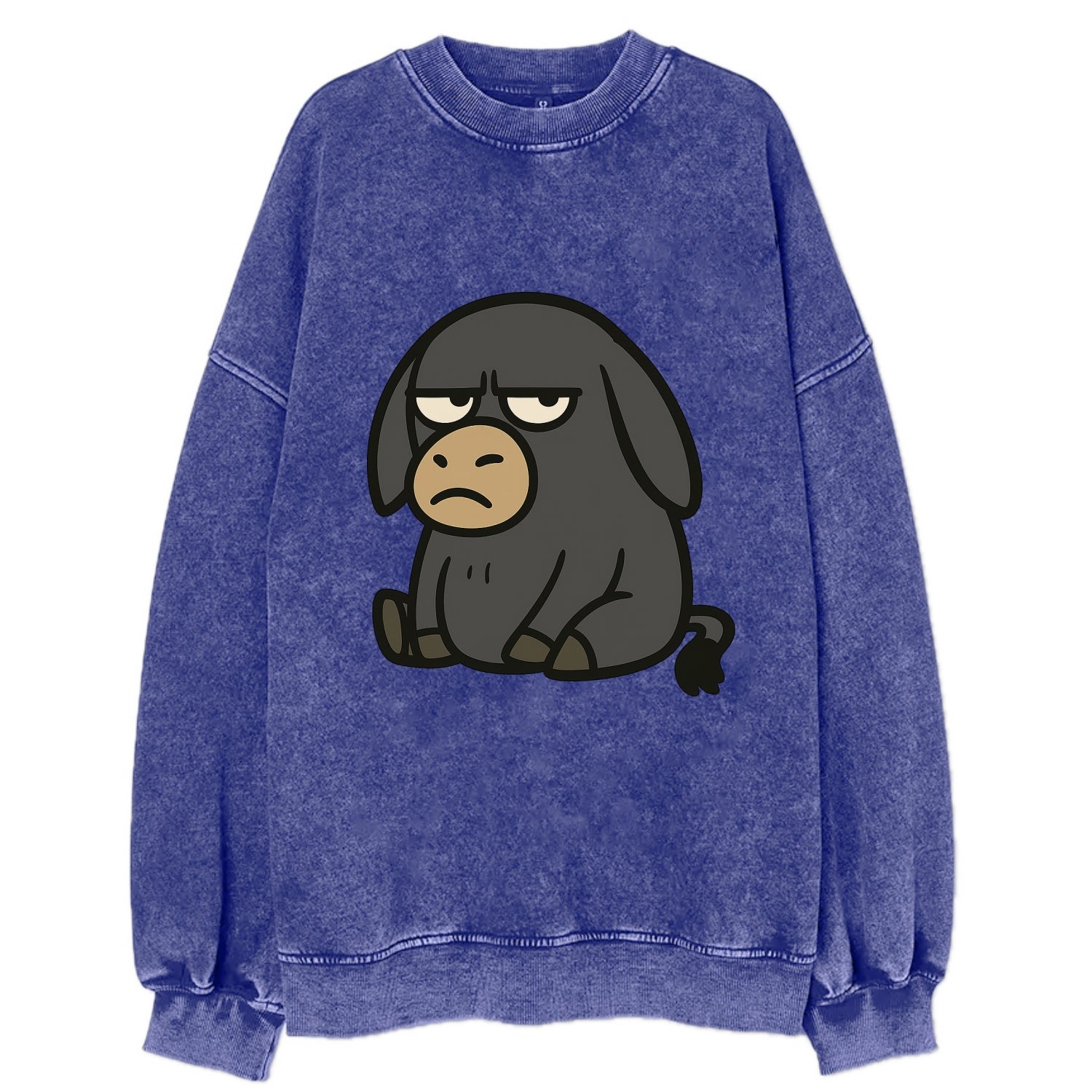 The Donky Judging Silently - Vintage Sweatshirt - Blue