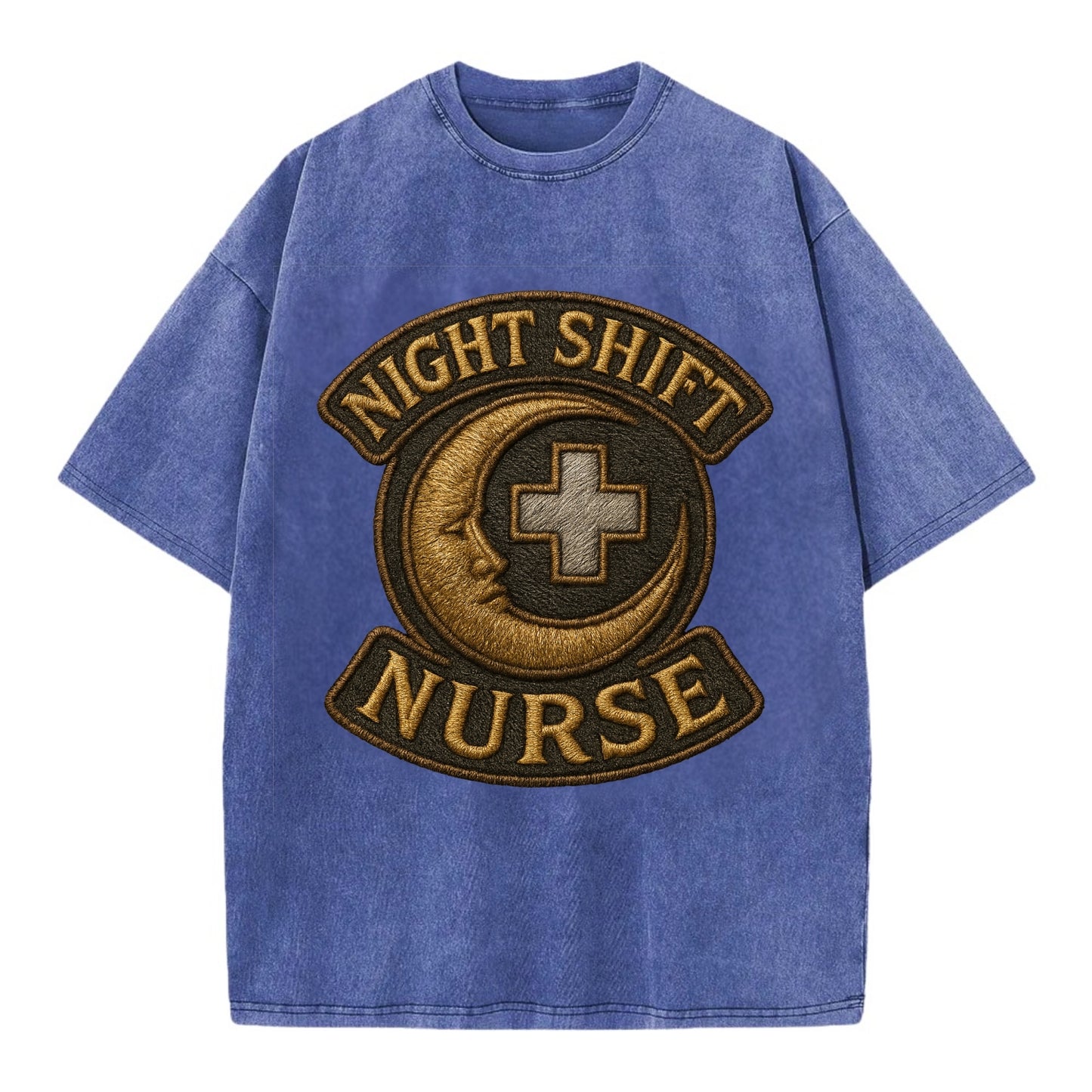Night Shift Nurse  - Vintage T-shirt - Blue