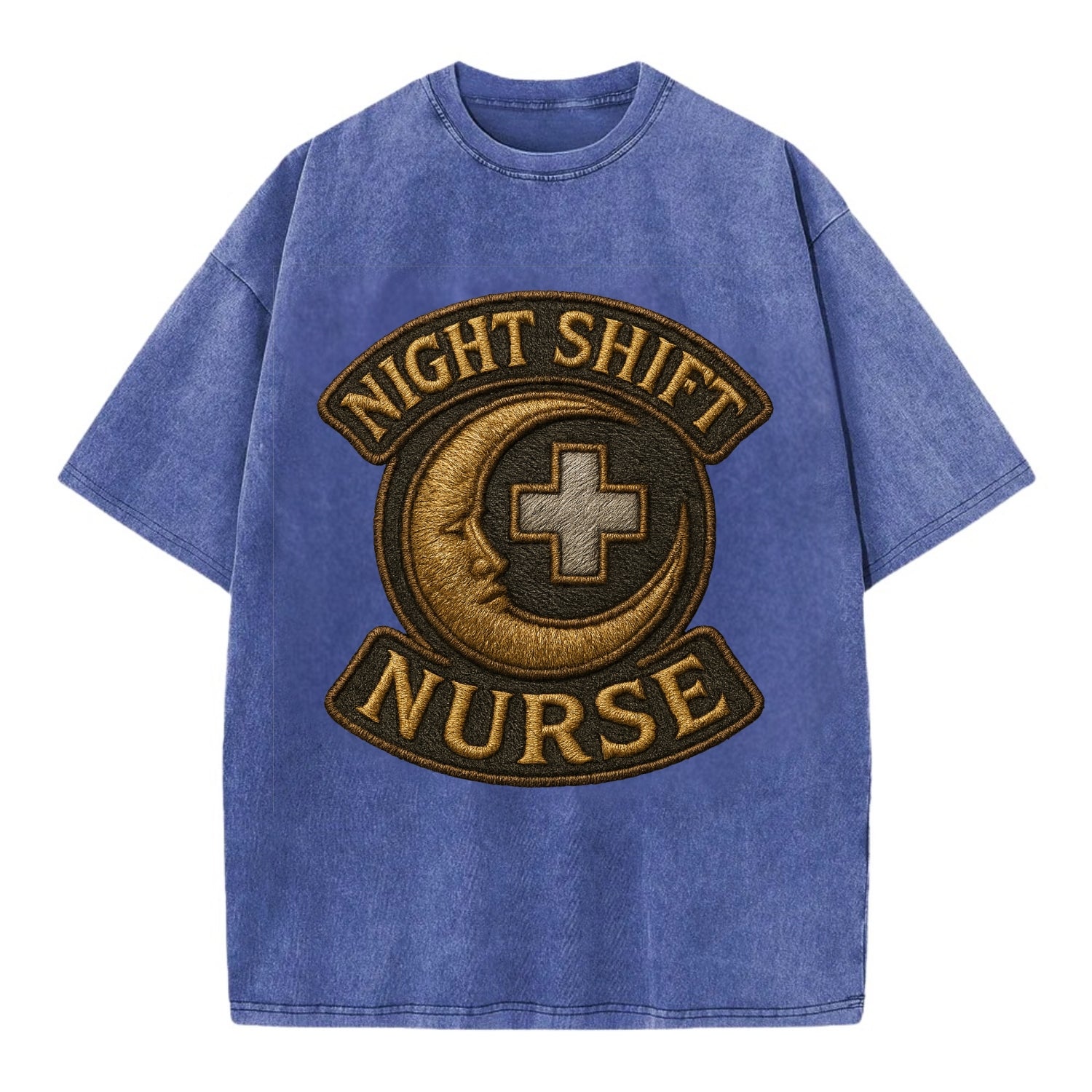 Night Shift Nurse  - Vintage T-shirt - Blue