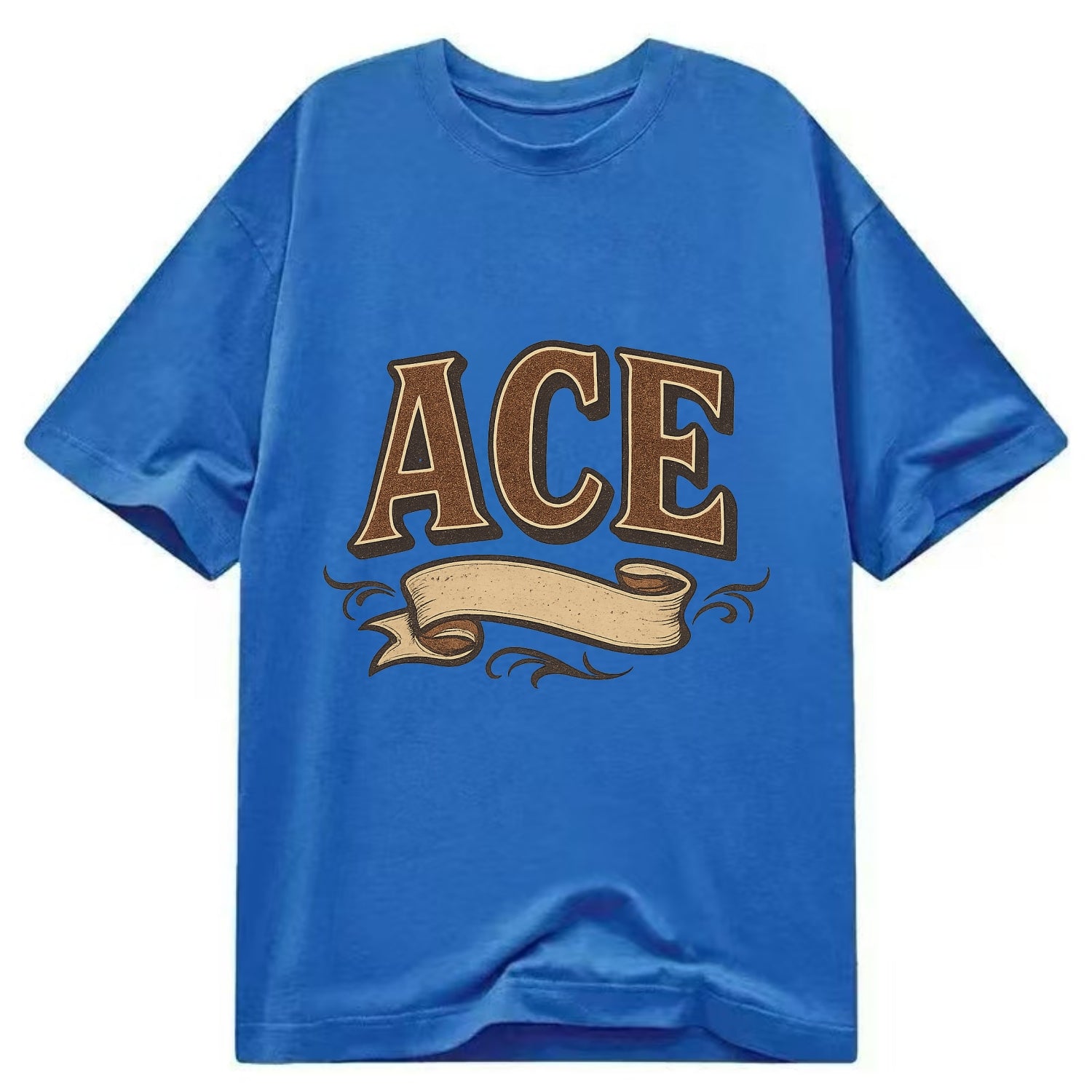 Bold typography design - "ACE" - expert, the best at something - Classic T-shirt - Blue