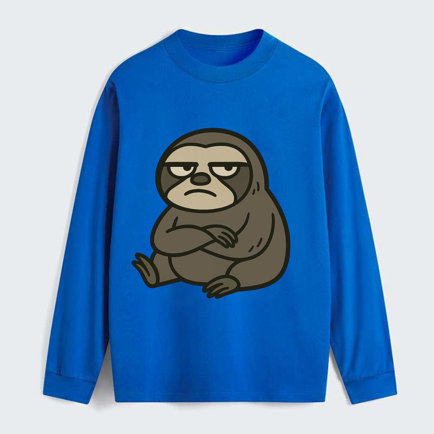 The Sloth Judging Silently - Classic Long Sleeve Shirt - Blue