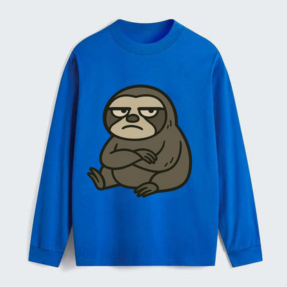 The Sloth Judging Silently - Classic Long Sleeve Shirt - Blue