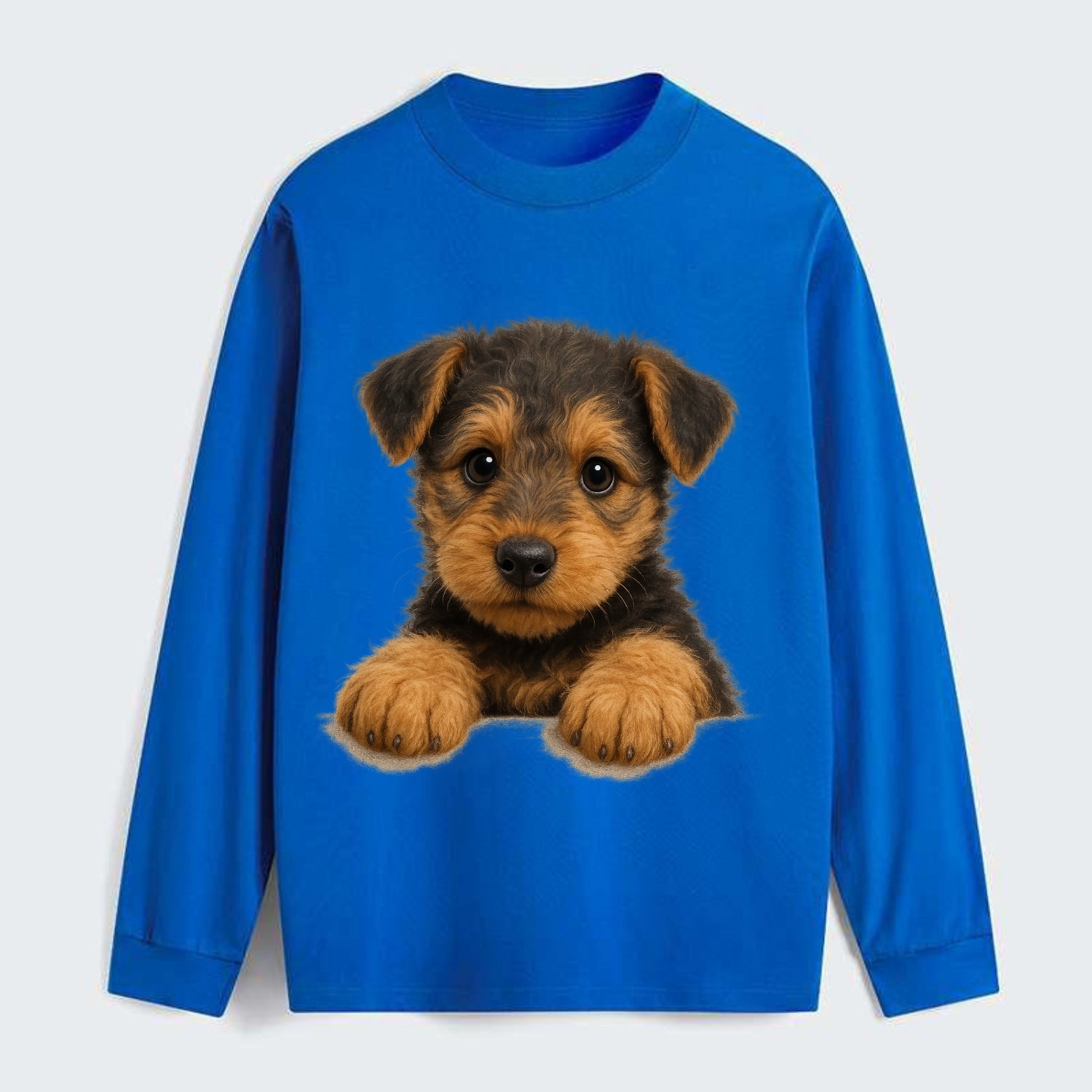 Airedale Terrier  - Classic Long Sleeve Shirt - Blue