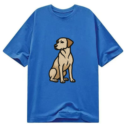 Rhodesian Ridgeback - Red wheaten sittin Classic T-shirt - Blue