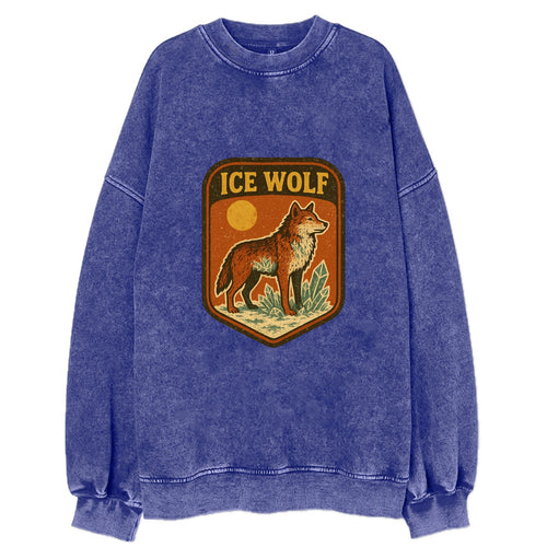 Ice Wolf Crystal  - Vintage Sweatshirt