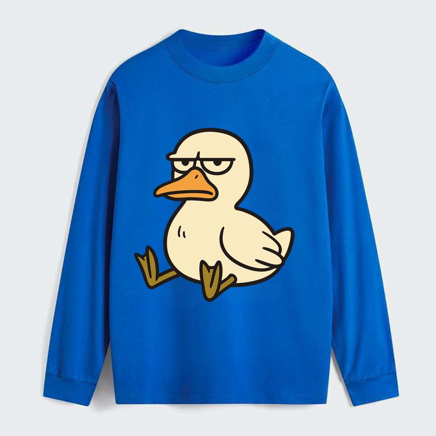 The Duck Judging Silently - Classic Long Sleeve Shirt - Blue