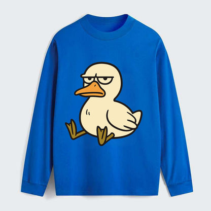 The Duck Judging Silently - Classic Long Sleeve Shirt - Blue